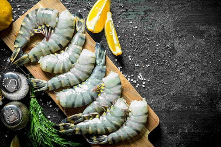 Seefahrtsklause Grömitz Blattsalate mit Black Tiger Garnelen
